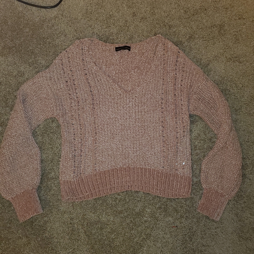 New Pink Sweater Size L